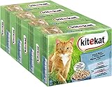 Kitekat Katzenfutter Nassfutter Fisch Box in Gelee, 48 Portionsbeutel (4 x 12 x 85g)