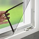empasa Magnet Fliegengitter Fenster DELUXE mit professioneller Magnet-Klick-Befestigung, Insektenschutz ohne Bohren, Magnetfenster, individuell kürzbar, Größe:100 x 120 cm, Gewebeauswahl:Fiberglas