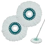 GFRED 2 Stück Wischmopp Ersatz Kompatibel Mit Leifheit Clean Twist Disc Mop Systèmes Moppkopf Ersatz Mikrofaser Sehr Saugfähig, Für alle Bodenarten Geeignet