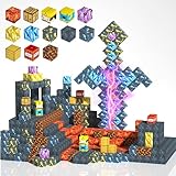 Renholin Magnetische Bausteine, 180PCS Magnetische Gebäude Würfel Spiel für Kinder Alter von 3years Montessori Stapelspiel, Sensorische Fliesen Gebäude Weihnachten, Party Präsent