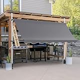 arvioo Klemmmarkise Sonnenschutz, Dein Flexibler Schattenspender, Markise Balkon ohne Bohren 300 cm Breit, Markise Balkon Höhenverstellbar & Winkelverstellbar & UV-beständig & Wetterfest (Anthrazit)
