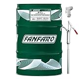 60 Liter FANFARO M-4T+ Motorradöl API SL JASO MA/MA2 inkl. Auslaufhahn und Handpumpe SAE 10W-40