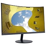 KOORUI Curved Monitor - 23.6 Zoll FHD Curved Computer Monitor, VA-Panel, 60Hz, Krümmung 1800R, Neigungsverstellung, Augenpflege, HDMI, VGA Gaming Monitor, Schwarz 24N5C