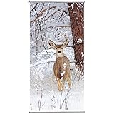 Dekobanner Stoffbanner Textilbanner Stoffposter Winterreh 1 x 2 m mit Stangen