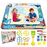 Spielzeug Kinderspielzeug ab 1, 2, 3 Jahren - Malmatte mit Wasserstift, Aqua Magic Doodle Painting Mat Geschenk, Wasser Doodle Mattefür Mädchen und Jungen von 1, 2, 3 Jahren
