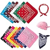 Vinuwu 12 Stück Bandana Herren Damen, Paisley 55x55cm Kopftuch Halstuch Sommer, Polyester Kopftücher Haartuch Nickitücher Motorrad Halstücher Tuch Cap Headwear Cowboy Festival Accessoires