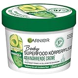 Garnier Nährende Körperpflege für trockene Haut, Body Butter mit Avocado und Omega 6, Für bis zu 48 Stunden Feuchtigkeit, Body Superfood, 1 x 380 ml