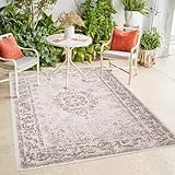 payé In- & Outdoor-Teppich - Creme Beige - 80x150cm - Ornamente - Wendeteppich Wetterbeständig für Balkon Terrasse - Indoor Teppiche Wohnzimmer Küche