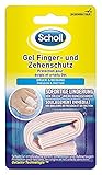 Scholl Gel Finger - und Zehenschutz für Druckstellen - mit Gelactiv Technologe Beschichtung - weich - zuschneidbar - wiederverwendbar - waschbar - 1 Stück