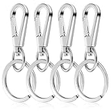 TIESOME Metall Schlüsselanhänger Karabinerhaken Clip, 4 PCS Schlüsselanhänger Schlüsselring Kette Clips Haken Halter Veranstalter für Autoschlüssel Finder Schlüsselbund Clasps Schlüsselanhänger