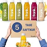 Frank Juice Saftkur 5 Tage | 30 x 330ml Säfte + 5 x 60ml Bio Ingwer shot | Direktsaft kaltgepresst Vegan | ideale Fastenkur aus frischem Obst & Gemüse | Premium Qualität (inkl. 7,50€ Einweg-Pfand)