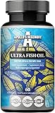 Ultra Fischöl 1000mg, 60 Softgel-Kapseln, Hochdosiertes Omega 3 mit 500mg EPA und 250mg DHA, 2 Monate Vorrat, Fettsäuren (EFAs) - Unterstützt die Gesundheit von Herz und Gehirn - Apollo's Hegemony