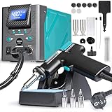 YIHUA 948D-I Entlötstation 110W Hochleistungs-ESD-sicher mit Temperaturregelung 380–480 °C einstellbar, 3 voreingestellte Kanäle, °C/°F-Umwandlung, Auto-Standby, Schlafmodus (EU-Stecker)