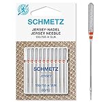 SCHMETZ Nähmaschinennadeln | 10 Jersey-Nadeln | 130/705 H SUK | Nadeldicke 80/12 | auf allen gängigen Haushaltsnähmaschinen einsetzbar | geeignet für das Verarbeiten von Jersey, Strick- und Wirkwaren