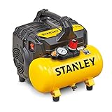 Stanley 100/8/6 Silent Air Compressor DST 100/8/6SI, 750 W, 230 V, Giallo