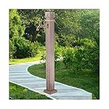 Quadratische vertikale Wassersäule aus 304 Edelstahl mit Doppelauslasshahn, frostsicherer Wasserspender für den Außenbereich, unabhängiger Gartenhydrant (71 cm)
