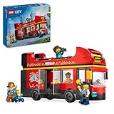 LEGO City Doppeldeckerbus, Doppeldecker Spielzeug-Bus, Fahrzeug-Spielset für Mädchen und Jungen ab 7 Jahren, enthält 5 Figuren, darunter auch EIN Baby im Kinderwagen 60407