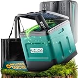 FAIRMO Die kompakte Campingtoilette faltbar (inkl. Tasche und 12x Beutel) - Camping ohne Chemie - Trenntoilette Campingklo mit Deckel - Unterwegs, Festival, Notfall