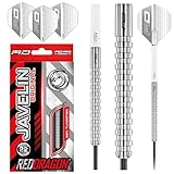 RED DRAGON Javelin Steel Dartpfeile 22 Gramm Profi Steeldarts Set, 3 x Steel Darts mit Flights und Schäfte