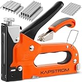 KapStrom Premium 5-in-1-Heftpistolen-Set, robuster Handtacker mit Präzisions-Heftklammerentferner und 1500 Heftklammern für Holzbearbeitung, Polsterung und Handwerk