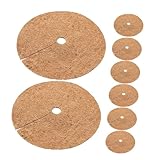 BESTonZON 8 Stück Teiliges Kokosfaser Einlegeset Rund Atmungsaktiv und Langlebig Praktische Kokosfasereinlage für Hängende Pflanzkörbe für Balkon und Zimmerpflanzenpflege