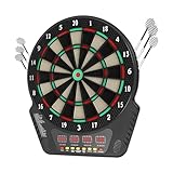 Elektronische Dartscheibe Set mit 4 LED Anzeige Elektronik Dartspiel 27 Spielmodi mit 6 Darts und 24 Dartköpfe Elektronik Dartboard, Dartautomat, für Wohnungen, Spielzentren oder Andere Spielplätze
