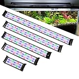 Izrielar 18W Aquarium LED Beleuchtung, RGB Aquarium LED Lampe mit Timer, dimmbare, aquariumbeleuchtung, LED Aquarium Licht mit Verstellbarer Halterung für 45cm-70cm Aquarium Fisch Tank Fisch Pflanze