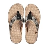 Sommer Slipper Herren Flip Flops Texturierten Sohlen Outdoor Verschleißfeste Zehentrenner Rutschfest Leichtgewichts bequem Weiche Sohle Strandschuhe Nähen Freizeitschuhe