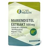 MARIENDISTEL EXTRAKT 500 mg; 180 Kapseln, enthält 80% Silymarin in pflanzlichen Kapseln; mit Cholin