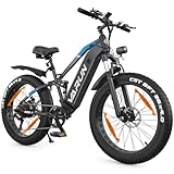 VARUN E-Bike, 26' *4.0' E-Fatbike für Erwachsener mit 250W Motor 25KM/H, 48V 16Ah Akku, E-Mountainbike Herren Damen mit Shimano 7-Gänge, LCD-Display, Fat Tire E-Bike Bis zu 100KM