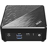 MSI Cubi N ADL S-079DE Mini-PC, Intel N100 Prozessor, 4GB DDR4, 128GB M.2 SSD, USB 3.2 Gen 2 Type C (DP Alternate), HDMI 2.1, DP 1.4, Bluetooth 5, Lüfterlos, Dual LAN, Windows 11 Pro, VESA