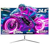 Gawfolk 24,5 Zoll Gaming Monitor mit Lautsprechern, 200 Hz PC Bildschirm FHD 1080P Rahmenlose Computermonitore, DisplayPort, HDMI, Augenpflege