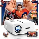 Beamer, Autofokus Beamer 6D 4P Trapezkorrektur Beamer 4K Heimkino Unterstützt, WiFi6 Beamer Bluetooth Vigpil 18000 Lumen 1080P Full HD Projektor, 50% Zoom LED Video Beamer 300' Display