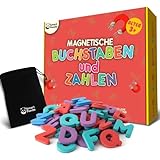 Smart Panda Magnetische Buchstaben und Zahlen für Kinder - [1x A-Z, 3x a-z, 2x 0-9 und deutschen Symbolen] Alphabet-Set Kühlschrankmagneten für Kinder - ABC-Spiele zum Buchstabieren und Lesen Lernen