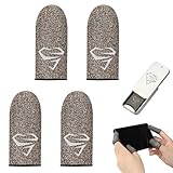 4 Stück Gaming Finger Sleeves, Atmungsaktive und Schweißfeste Gaming-Daumenhülle, Empfindliche Fingerhandschuhe Kompatibel mit den meisten Gaming-Telefonen, Ideal für Männer, Frauen und Kinder
