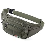 wasserdichte Bauchtasche Geeignet für Reise, Sport & alle Outdoor Aktivitäten, Hüfttasche für Damen und Herren, Bauchtasche Wasserdicht Hüfttaschen für Running (Olive)