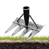Gartenrechen für Gartenarbeit, doppelseitiges Werkzeug zur Ausbrüchung, abnehmbares manuelles Werkzeug zum Jäten im Freien, Garten, Rasen und Hof