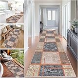 Flur Runner Teppich Rutschfeste Maschinenwaschbare Fußmatte Flurteppich Läufer lang 80 x 150 cm Waschbarer Teppich für Schlafzimmer, Wohnzimmer, Entryway und Küchenteppich Teppich Läufer Flur