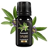 Aromaholik Salbeiöl BIO 100% naturrein – Ätherisches Öl für Diffuser & Aroma Diffuser – Zertifiziertes ätherisches Öl aus Spanien – Salbei Essential Oil 10ml für Sauna & Massage