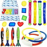 JOYIN 18 Stücke Tauchspielzeug Unterwasser Tauchen Diving Set, Tauchen Spielzeug für Kinder, Schwimmen Schwimmbad Sommerpool Schwimmspielzeug