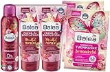 Balea 5er-Set Hautpflege: Deospray WARM WISHES duftet nach Kirsche & Rose (200 ml) + Bodylotion Creme-Öl MINDFUL MOMENT (2 x 200 ml) + Tuchmaske bedruckt BE WONDERFUL Schmetterling (2 Stück), 600 ml