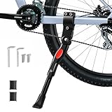 Oderra Verstellbarer Fahrradständer Mountainbike aus Aluminiumlegierung rutschfeste Gummifüße, Schwarz, Passend für 24', 25', 26', 27', 700C, BMX, ATT