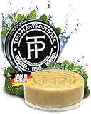 Handgesiedete Outdoorseife für Männer - Biologisch Abbaubar & Umweltfreundlich | Gesicht, Körper & Haare | Camping Seife Travel Soap | Inklusive Seifenbox & Seifenablage von TWO PLANTS
