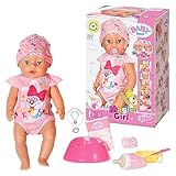 BABY born Magic Girl, Babypuppe mit 10 Funktionen für Kinder ab 3 Jahren, funktioniert ohne Batterie, 43cm groß, 827956 Zapf Creation