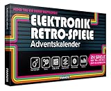 FRANZIS 67150 - Elektronik Retro Spiele Adventskalender, 24 Spiele der 70er und 80er zum Selberbauen, inkl. 28-seitigem Begleitbuch, ohne Löten