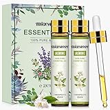 Migcaput Ätherisches Jasminöl für Diffuser (2 x 10ml),Naturreines Ätherisches, Jasmine Öl für Schönheit für Diffuser, Haut, Haare, Massage und Aromatherapie 10 ml (2er Pack)