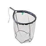 Zite Fishing Watkescher gummiert Schwimmend – Angelkescher Fliegenfischen & Spinnfischen Gummmiertes Netz – Kescher mit Gummiband und Karabiner-Haken, gummierter Kescher gummiert, Angel-Kescher