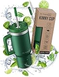 My Vesperbox Kinny Cup – Thermobecher - Trinkflasche mit Strohhalm 500, 950,1200ml – Kaffeebecher To Go – Thermosflasche Edelstahl BPA & Melamin Frei