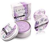 Luvia Pinselreiniger Kosmetik - Brush Soap Flieder – Zur Kosmetik-Pinsel-Reinigung - Beauty-Blender Seife - 100g XXL Schminkpinsel Reiniger Brush Cleaner For Makeup