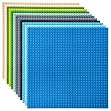 Strictly Briks Stapelbare Premium-Bauplatten - kompatibel mit Allen führenden Marken - 10 x 10“ (25,4 x 25,4 cm) - 12 Bunte Bauplatten